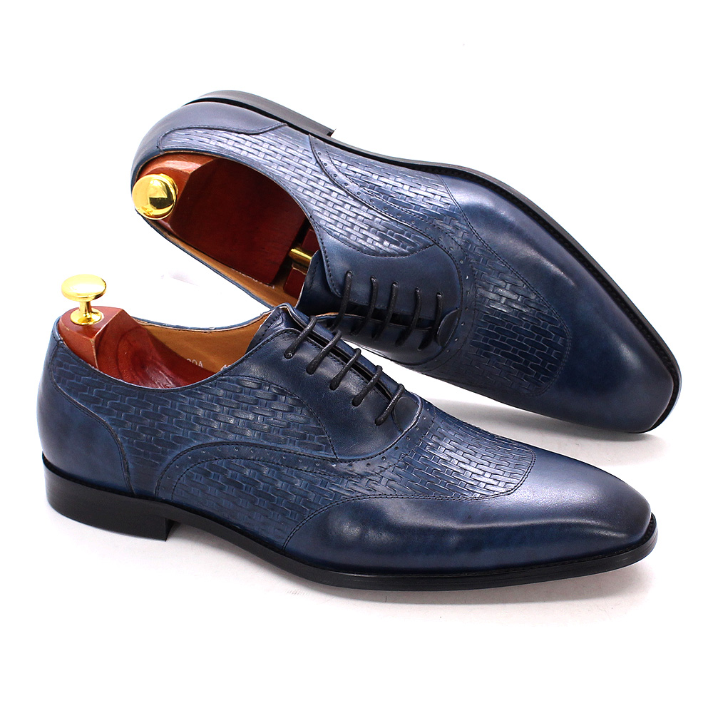 Men Formal Wear Shoes - Luxury Genuine Leather Oxford Shoes Men