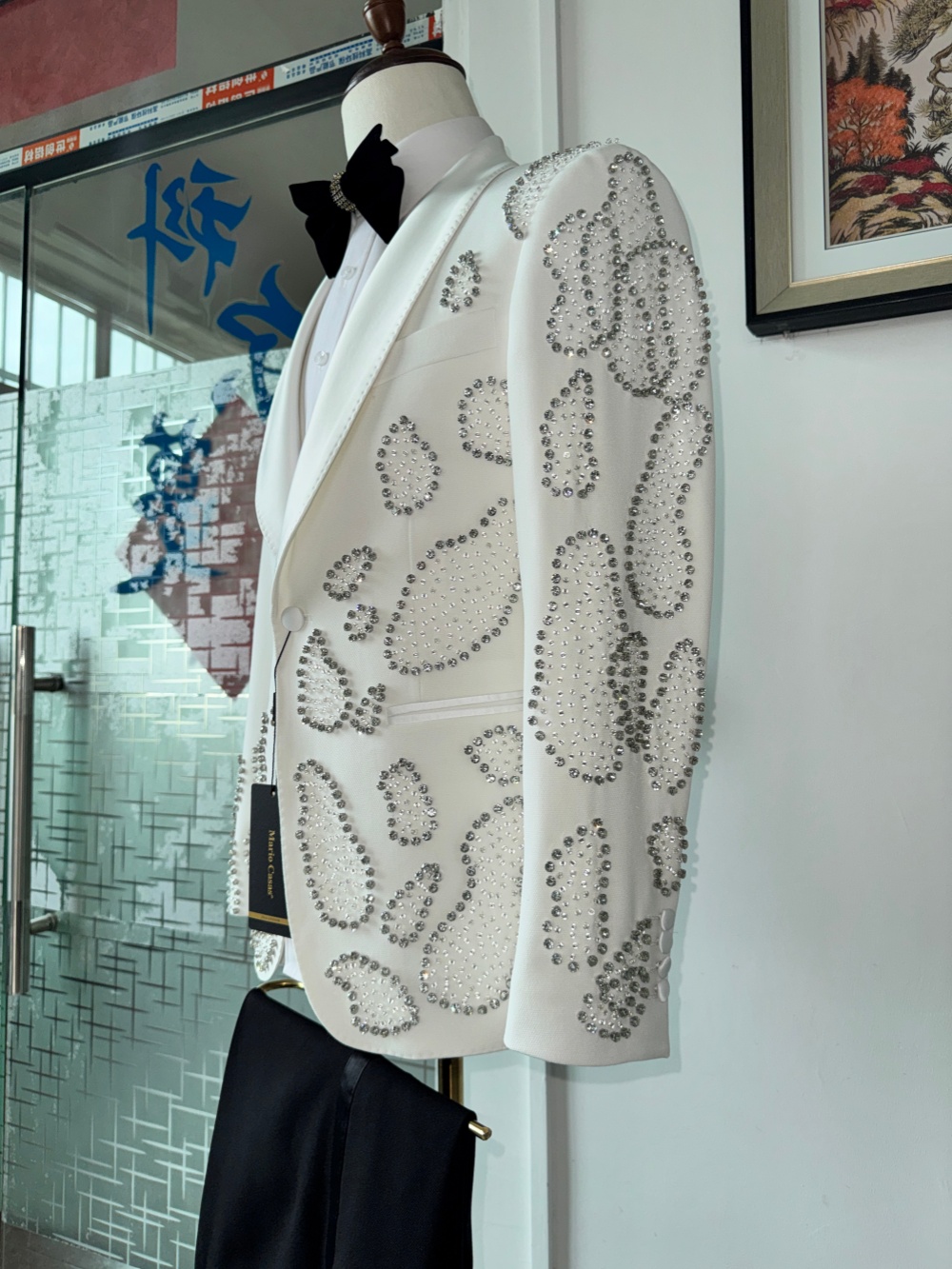 White Luxurious Beaded Man Sui - огляд і ціна Men'S Formal Wear In Wedding