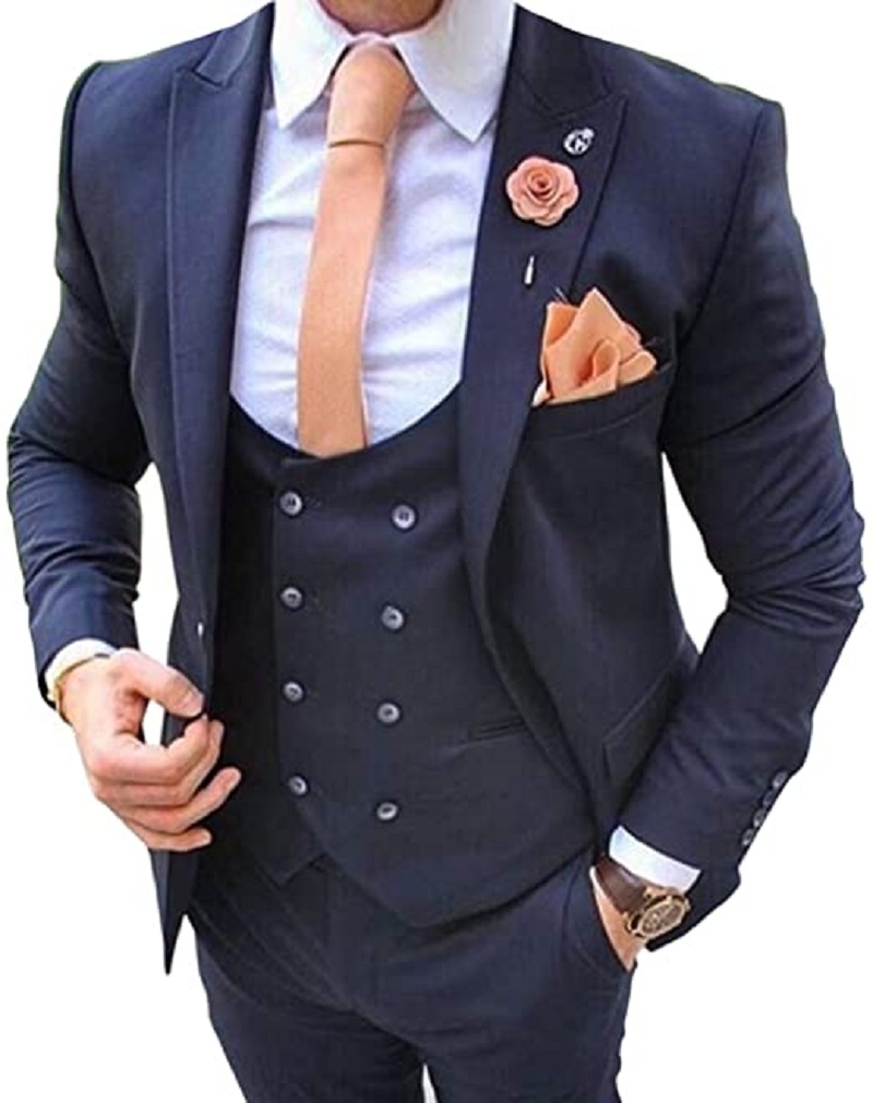 Navy Blue Men's Suits 3 Pcs Co - огляд і ціна Men'S Formal Wear In Wedding