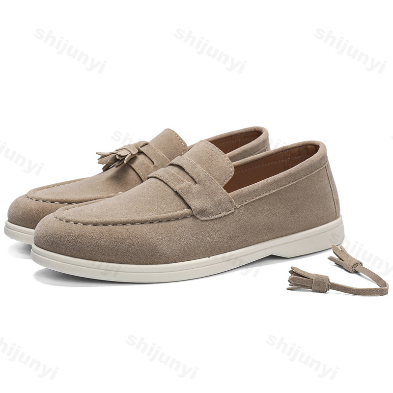 Men Flat Loafers Frosted Suede - огляд і ціна Men Formal Wear Shoes