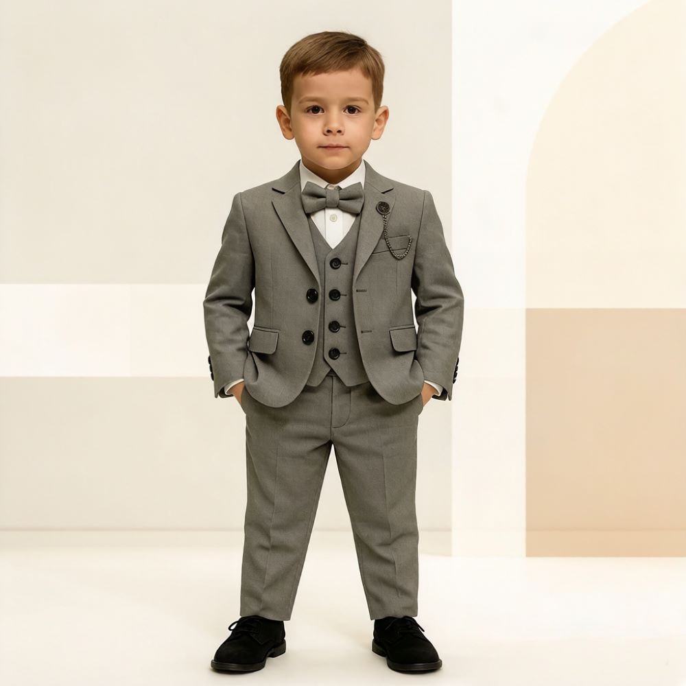 Mens Beige 3 Pieces Kids Boys  - огляд і ціна Formal Wear For Men Kids