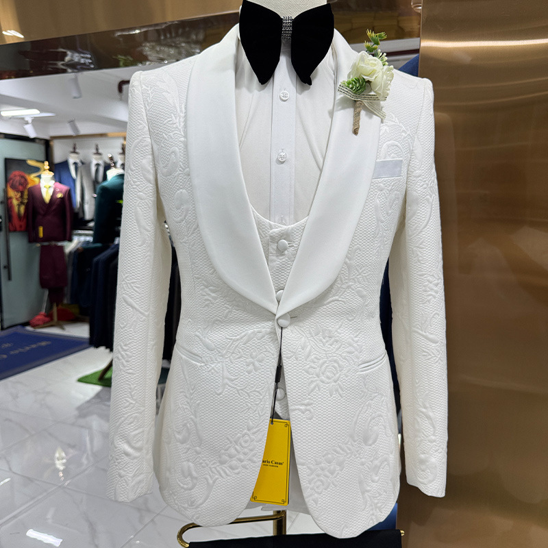 Men Wedding Suit White 3 Piece - огляд і ціна Men'S Formal Wear In Wedding