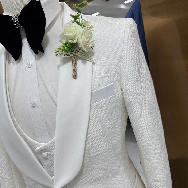 Men Wedding Suit White 3 Piece - огляд і ціна Men'S Formal Wear In Wedding