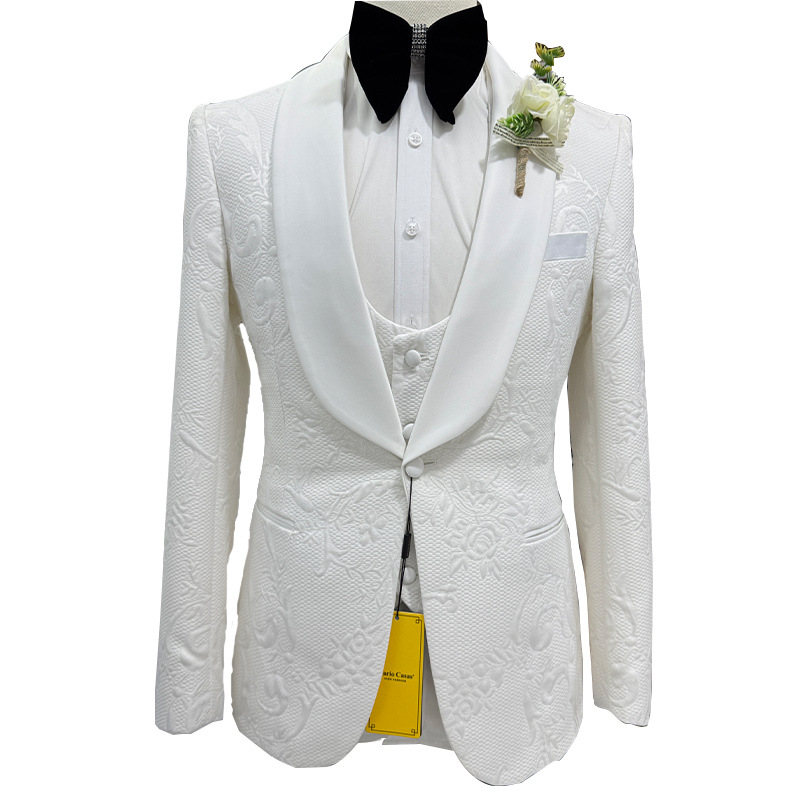 Men Wedding Suit White 3 Piece - огляд і ціна Men'S Formal Wear In Wedding