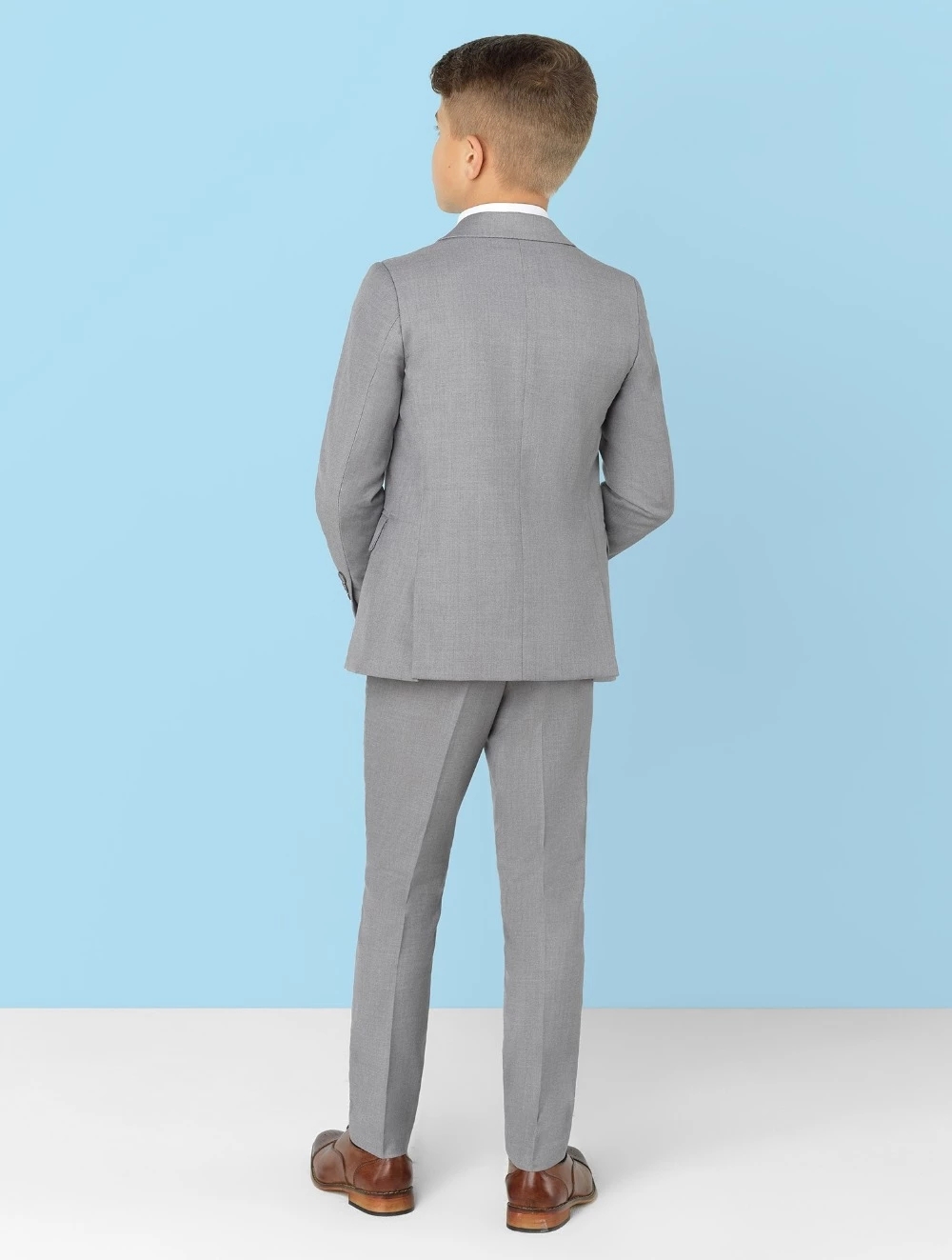 Light Grey Notch Lapel Kids Su - огляд і ціна Formal Wear For Men Kids