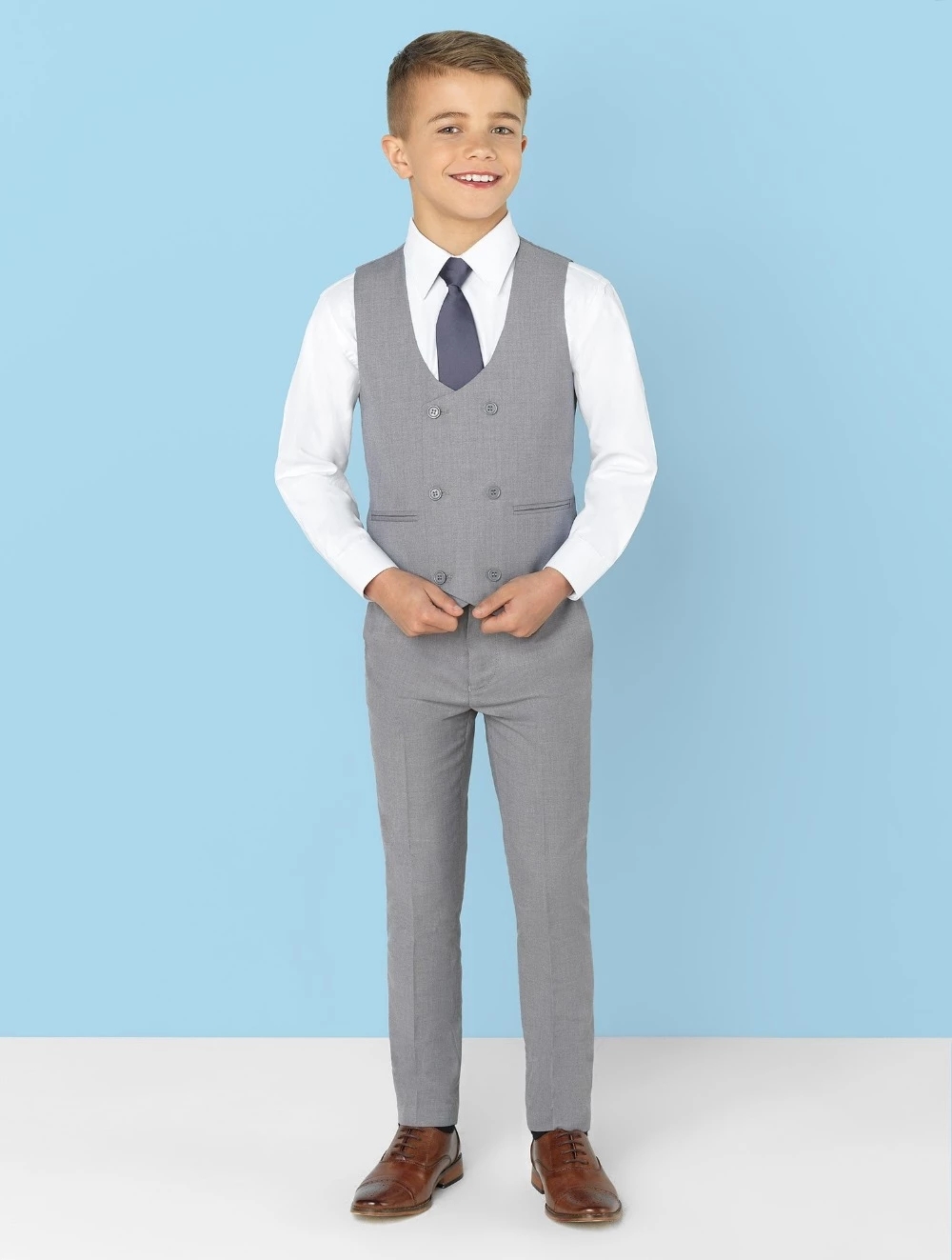 Light Grey Notch Lapel Kids Su - огляд і ціна Formal Wear For Men Kids
