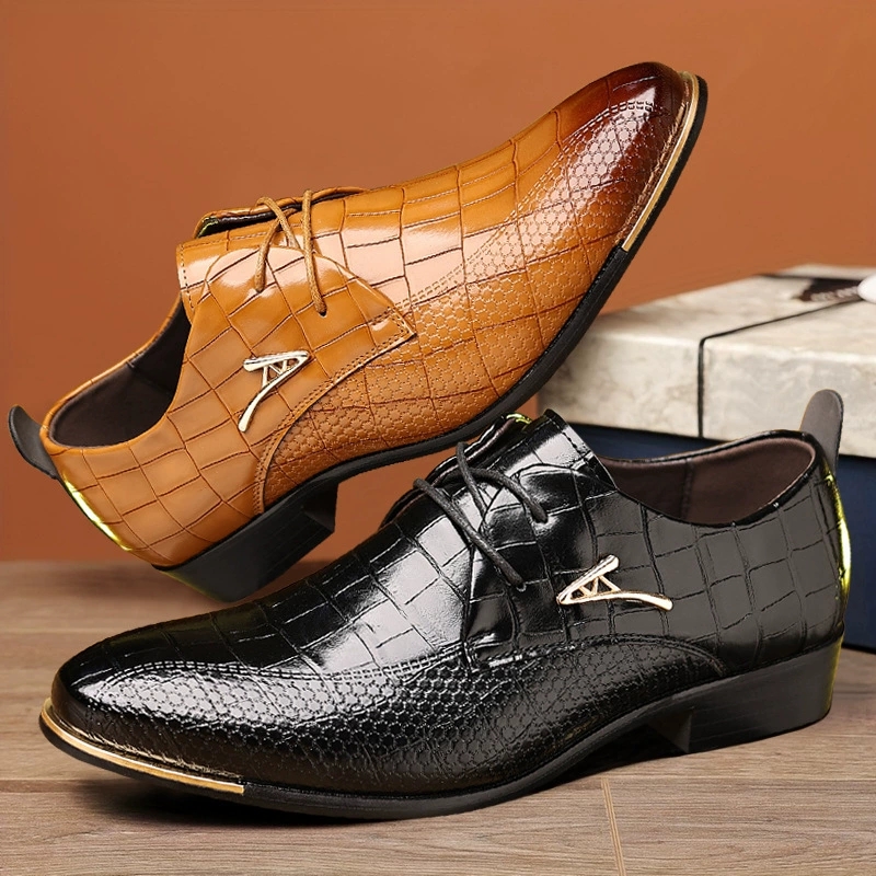 Fashion PU Leather Shoes Men B - огляд і ціна Men Formal Wear Shoes