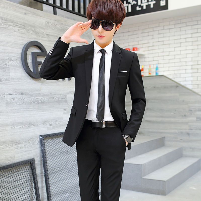 Men's Three Piece Slim Fit Sui - огляд і ціна Korean Men Formal Wear