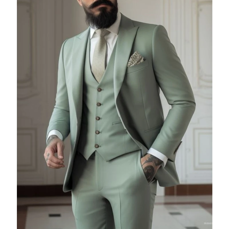 Light green Suits Men Suits 3  - огляд і ціна Men'S Formal Wear In Wedding