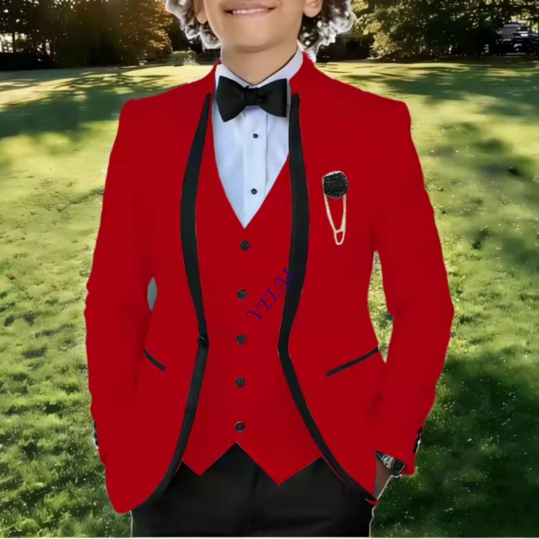 White Jacquard Suit For Boy Ki - огляд і ціна Formal Wear For Men Kids