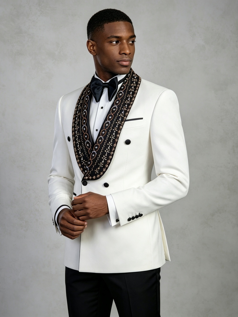Double Breasted Men's Golden B - огляд і ціна Men'S Formal Wear In Wedding