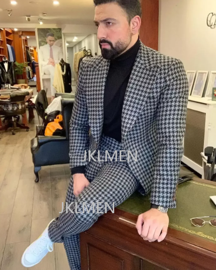 Houndstooth Mens Suits 2PCS We - огляд і ціна Men'S Formal Wear In Wedding